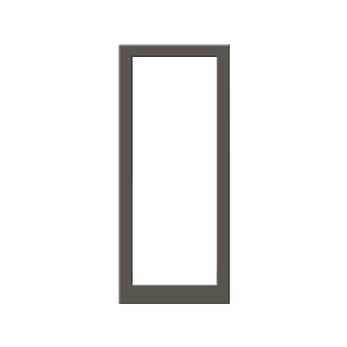 Black Anodized Custom Single Blank 400 Medium Stile Offset Hung Entrance Door - No Prep