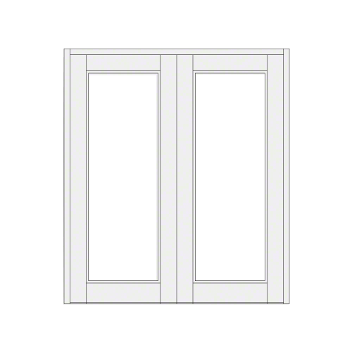White KYNAR Paint Blank Pair Series 850 Durafront Wide Stile Center Hung Entrance Doors- No Prep