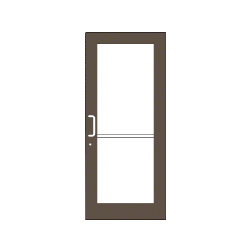 Bronze Black Anodized Custom Single Series 550 Wide Stile Geared Hinge Entrance Door for Surface Mount Door Closer