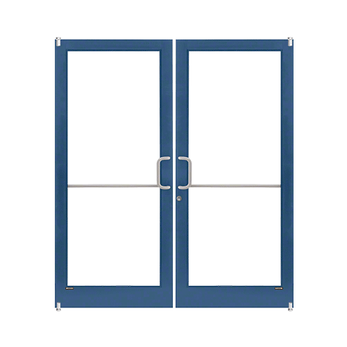 Custom KYNAR Paint Custom Pair Series 400T Thermal Medium Stile Offset Pivot Entrance Doors for Surface Mount Door Closers