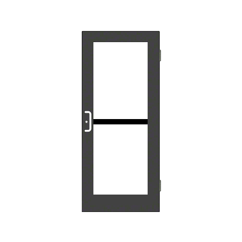 Black Anodized Custom Single Series 550 Wide Stile Butt Hinged Entrance Door For Panics and Surface Mount Door Closers
