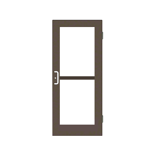 Class I Bronze Black Anodized Custom Single Series 550 Wide Stile Butt Hinged Entrance Door For Panics and Surface Mount Door Closers