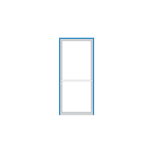 Clear Anodized 39-1/2" x 85-3/4" Blank 450 Up and Over Single Door Frame