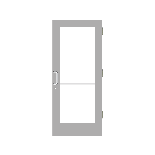 White KYNAR Paint IG600 Hurricane Series Single Butt Hinge Entrance Door for Surface Mount Door Closer