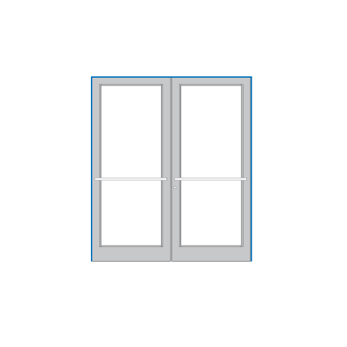 White KYNAR Paint 75-1/2" x 85-3/4" Series DF800 Tubular Center Hung Up and Over Frame Complete (2F)