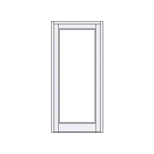 White KYNAR Paint Blank Single Series 800 Durafront Medium Stile Center Hung Entrance Door- No Prep