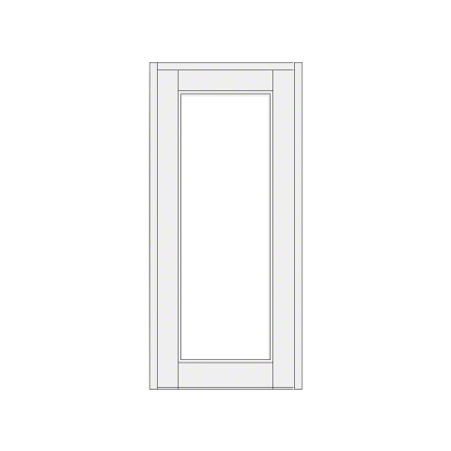 White KYNAR Paint Blank Single Series 850 Durafront Wide Stile Offset Hung Entrance Door- No Prep