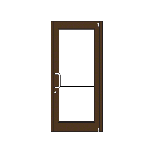 Bronze Black Anodized Custom Single Series 800 Durafront Medium Stile Offset Pivot Entrance Door for Surface Mount Door Closer
