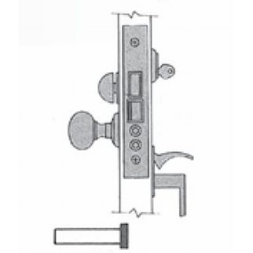 Left Hand Reverse Residential Entrance Handleset by Knob 2-3/4" Backset Mortise Lock Body Lifetime Satin Nickel Finish