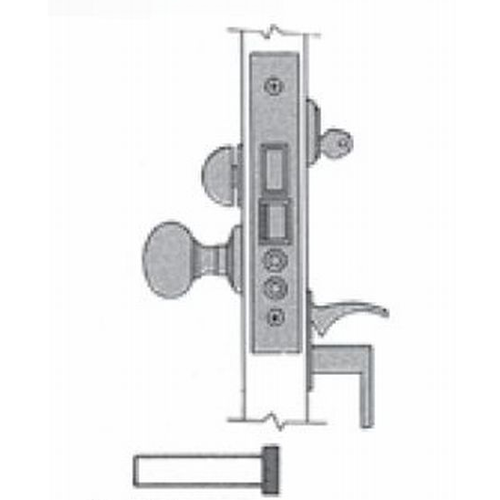 Left Hand Reverse Lever Strength Emergency Egress Entry Handleset by Lever 2-3/4" Backset Mortise Lock Body Lifetime Satin Nickel Finish