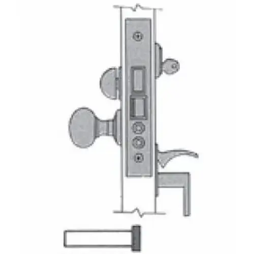 Left Hand Lever Strength Emergency Egress Entry Handleset by Lever 2-3/4" Backset Mortise Lock Body Satin Black Finish