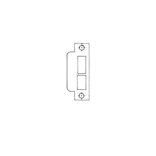 Right Hand 2-1/4" Extended Lip ASA Strike For 2-3/4" Backset Latch, Deadbolt, Auxiliary Latch Unlacquered Brass Finish