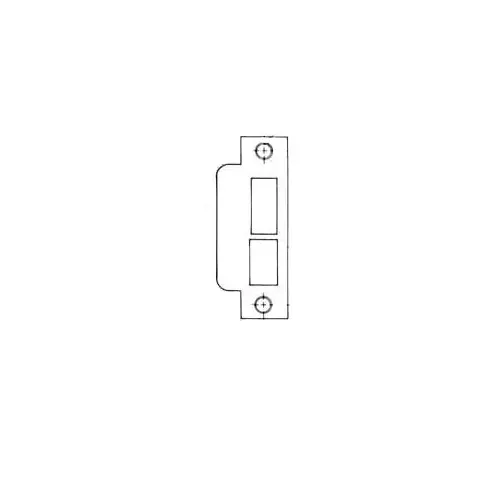 Right Hand 1-7/8" Extended Lip ASA Strike For 2-3/4" Backset Latch, Deadbolt, Auxiliary Latch Satin Brass With Brown Finish