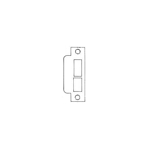 Left Hand 1-5/8" Extended Lip ASA Strike For 2-3/4" Backset Latch, Deadbolt, Auxiliary Latch Satin Black Finish