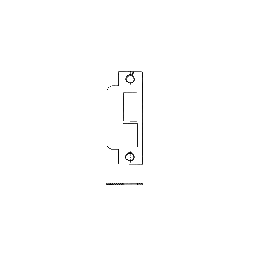 Left Hand ASA Strike For 2-3/4" Backset Latch and Deadbolt Lifetime Satin Nickel Finish