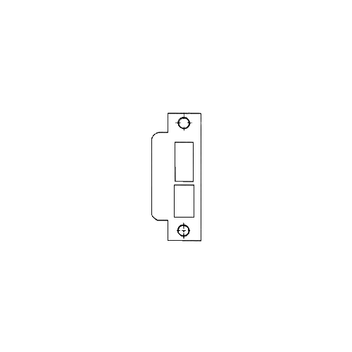 Left Hand ASA Strike For 2-3/4" Backset Latch and Deadbolt Satin Black Finish