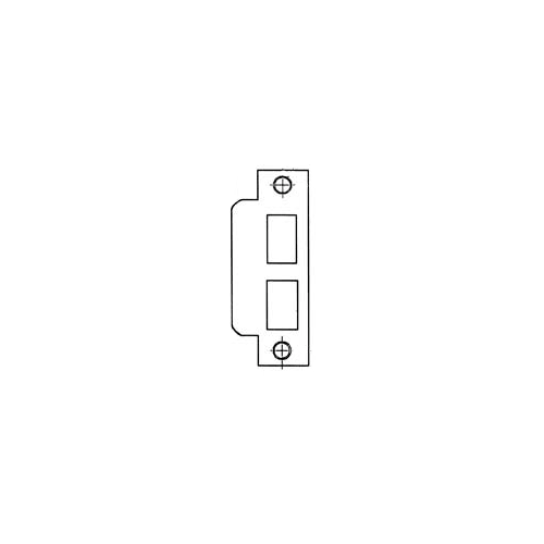 Right Hand ASA Strike For 2-3/4" Backset Latch, Deadbolt, Auxiliary Latch Unlacquered Brass Finish