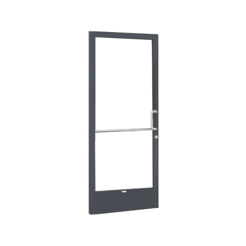 Bronze Black Anodized 250 Series Narrow Stile (LHR) HLSO Single 3'0 x 7'0 Offset Hung with Geared Hinged Complete ADA Door, Lock Indicator, Cylinder Guard - for 1" Glazing