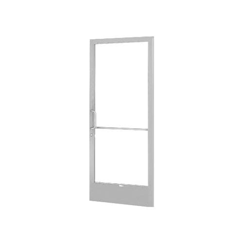 Clear Anodized 250 Series Narrow Stile Active Leaf of Pair 3'0 x 7'0 Offset Hung with Geared Hinged Complete ADA Door with Lock Indicator, Cylinder Guard - for 1" Glazing