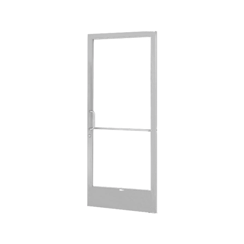 Clear Anodized 250 Series Narrow Stile (RHR) HRSO Single 3'0 x 7'0 Offset Hung with Geared Hinged Complete ADA Door, Lock Indicator, Cylinder Guard - for 1" Glazing