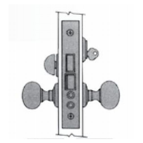 Right Hand Entry / Apartment Lever x Lever 2" Backset Mortise Lock Body Lifetime Satin Nickel Finish