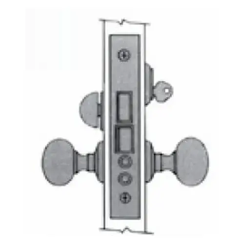 Right Hand Entry / Apartment Lever x Lever 2" Backset Mortise Lock Body Satin Brass With Brown Finish