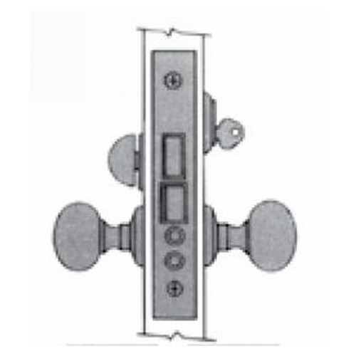 Left Hand Entry / Apartment Lever x Lever 2" Backset Mortise Lock Body Satin Black Finish