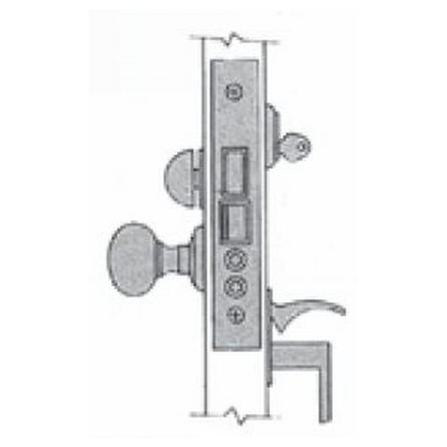 Right Hand Residential Entry Handleset x Lever 2" Backset Mortise Lock Body Satin Black Finish