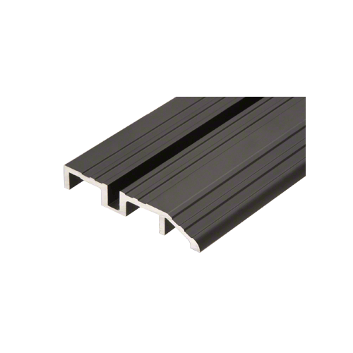 CRL TH0T2DUSL Black/Bronze Anodized 120" Length Bottom Guide Half Threshold for OT Series Top Hung Sliders and Bi-Fold Doors