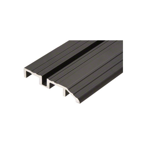 CRL TH0T2DU240 Black/Bronze Anodized 240" Length Bottom Guide Half Threshold for OT Series Top Hung Sliders and Bi-Fold Doors