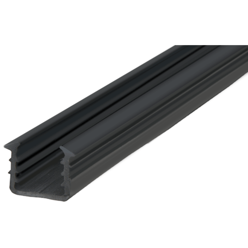Roll Form Cap Rail Black Rubber Insert for 3/4" Monolithic Glass and 11/16" Laminated Glass