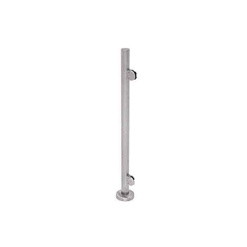 CRL PR36EBS Brushed Stainless 36" Steel Round Glass Clamp End Post Railing Kit