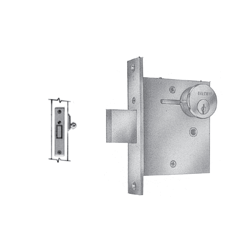 Single Cylinder 2-1/2" Backset Mortise Deadlock Body Satin Brass with Brown Finish