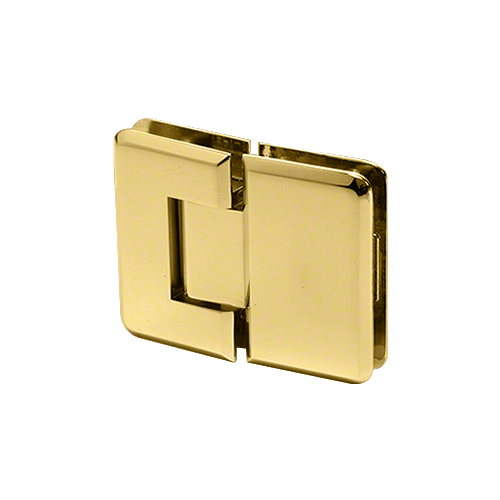 Polished Brass Pinnacle 180 Series 180 Degree Glass-to-Glass Standard Hinge