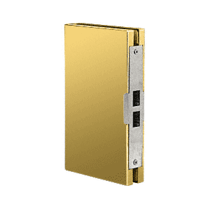 Polished Brass 6" x 10" Center "Entrance" Lock Glass Keeper