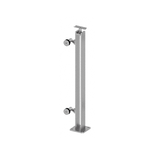 Brushed Stainless P8 Series 42" End Post Fixed Fitting Railing Kit