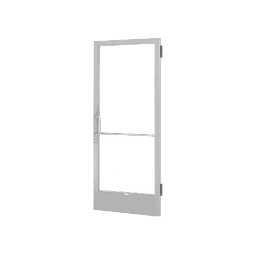 CRL-U.S. Aluminum DE22511LA36 Clear Anodized 250 Series Narrow Stile Active Leaf of Pair 3'0 x 7'0 Offset Hung with Butt Hinges for Surf Mount Closer Complete Door Std. Lock and 9-1/2" Bottom Rail