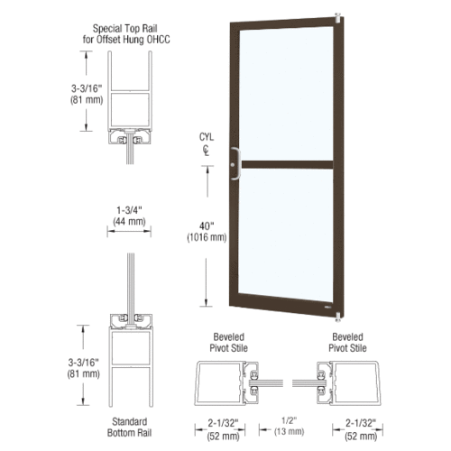 CRL-U.S. Aluminum DZ21122 Bronze Black Anodized Custom Single Series ...