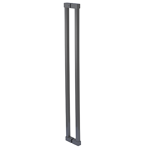 Matte Black Cut To Size Glass Mounted Square Ladder Style Pull Handle with Square Mounting Posts