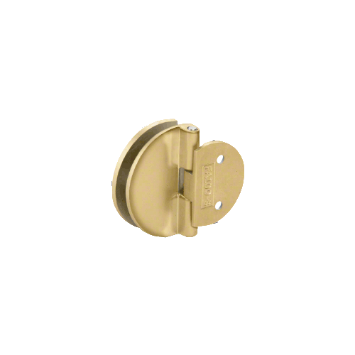 CRL EH186 Polished Brass Half Round Light Duty Frameless Shower Door Hinge