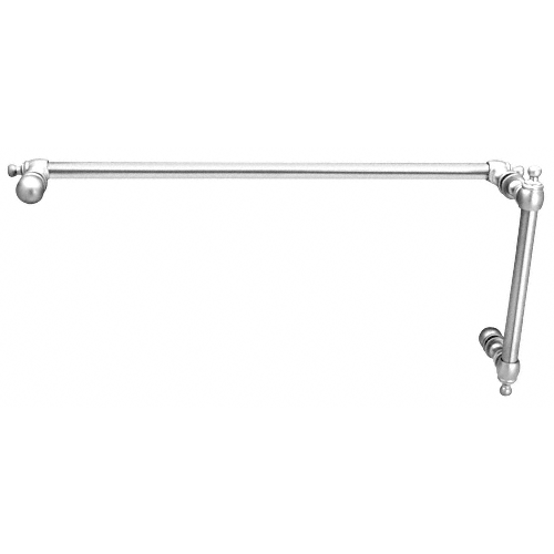 Polished Chrome Colonial Style Combination 6" Pull Handle With 24" Towel Bar Polished Chrome Colonial Style Combination 6" Pull Handle With 24" Towel Bar
