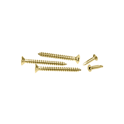 Polished Brass Replacement Screw Pack for Exposed Wood Mount Hand Rail Brackets