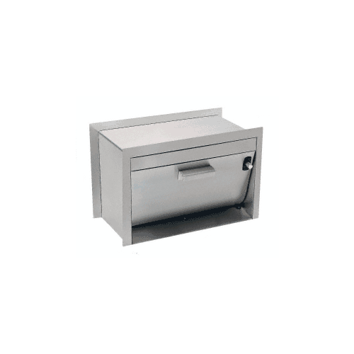 Brushed Stainless Thru-Wall Pass-Thru Hopper