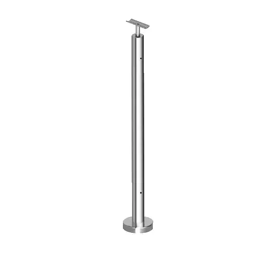 Polished Stainless 36" P7 Series 180 Degree Center Post Railing Kit No Fittings