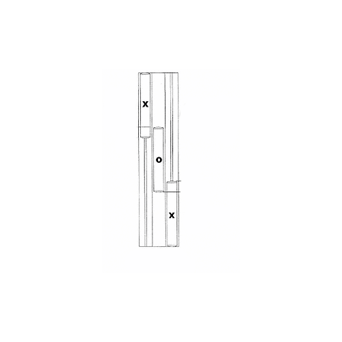 Satin Anodized XOX Format Sliding Door Entrance System - 4" Top and Bottom Tapered Rail