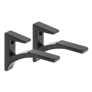 CRL SC75BL Black - Aluminum Shelf Bracket for 5/8