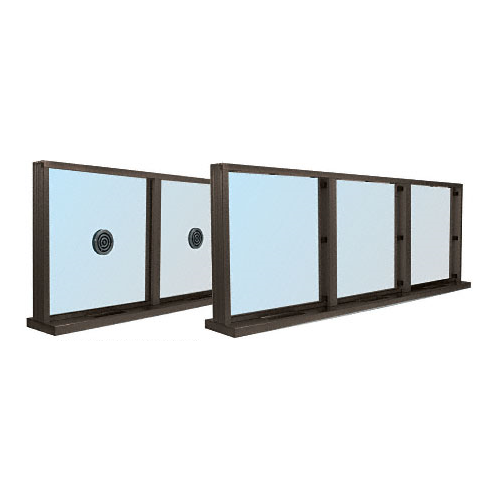 Dark Bronze Aluminum Narrow Inset Frame Multi-Lite Special Window