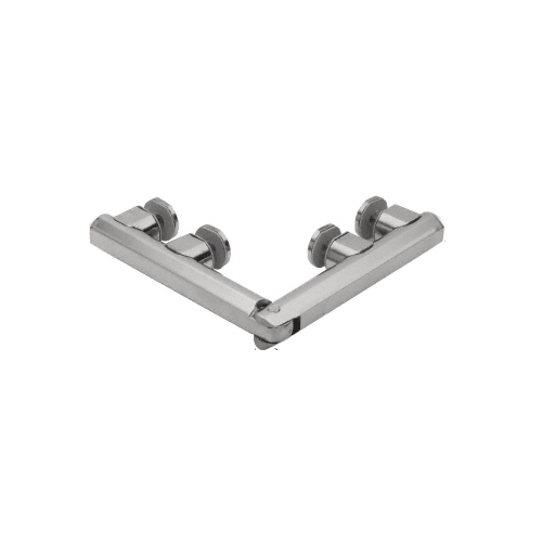 Brushed Stainless Arctic 180 Series Glass-to-Glass Hinge