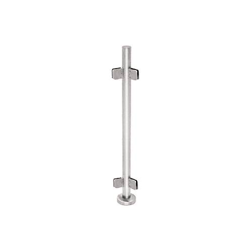 CRL PS42APS Polished Stainless 42" Steel Square Glass Clamp 135 Degree Center Post Railing Kit