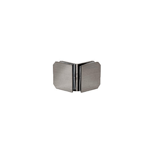 Brushed Nickel Monaco Series 90 Degree Glass-to-Glass Clamp